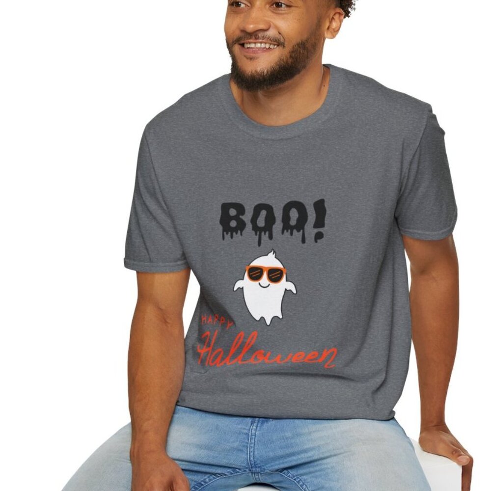 Halloween Ghost Unisex T-Shirt, Funny Halloween Tee, Boo! Ghost Graphic Shirt,
